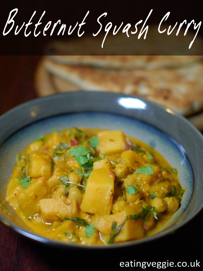 Butternut Squash, Spinach and Chickpea Curry