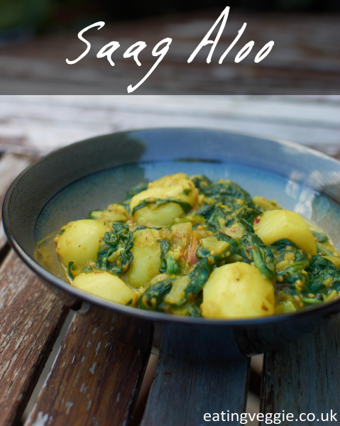 Saag Aloo, spinach with potatoes